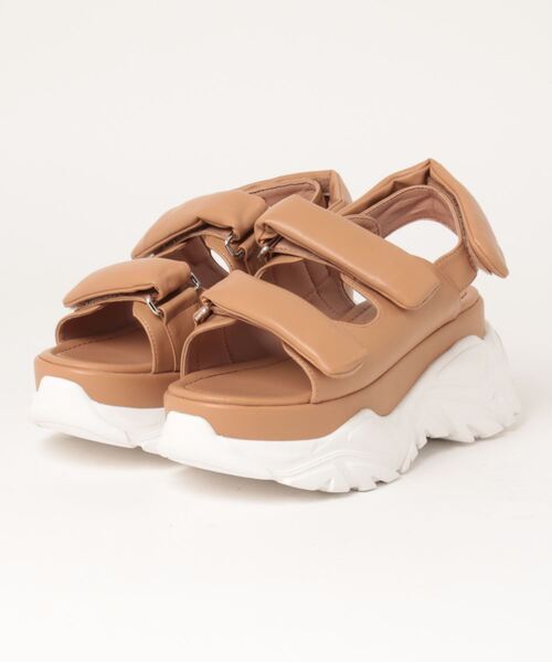 Fabby fabby(ファビィーファビィー)の「ボリューム2ベルト厚底スポーツサンダル(サンダル・レディース・ブラック/ベージュ/オフホワイト/ブラック×ブラック・SMALL/MEDIUM/LARGE)」の9枚目の写真