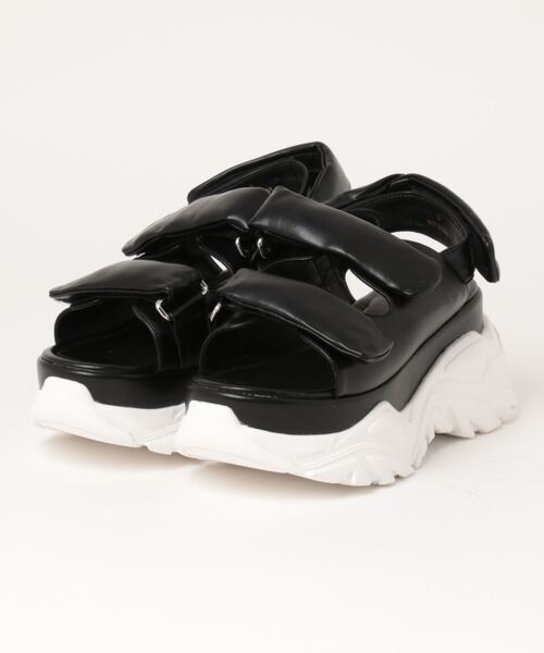 Fabby fabby(ファビィーファビィー)の「ボリューム2ベルト厚底スポーツサンダル(サンダル・レディース・ブラック/ベージュ/オフホワイト/ブラック×ブラック・SMALL/MEDIUM/LARGE)」の8枚目の写真