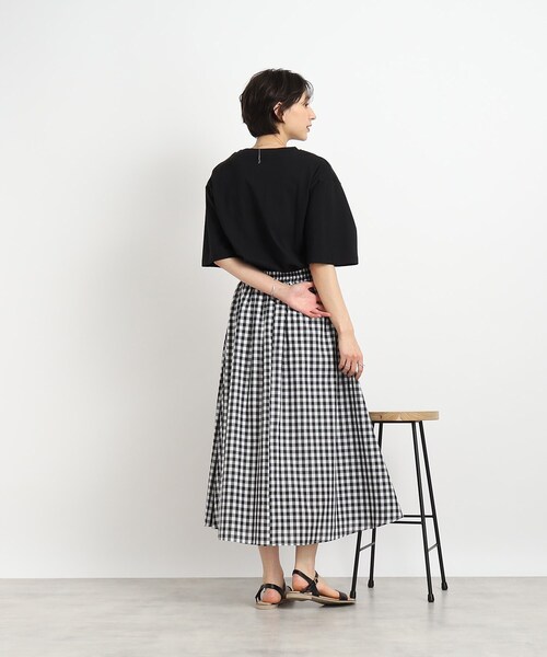 Cutie Blonde（キューティーブロンド）の「◆【ヒップも二の腕も気にせずOK】オーバーサイズTシャツ（Tシャツ/カットソー・レディース・ホワイト系その他/ベージュ系その他5/ブラック系1/ネイビー系6・00）」の11枚目の写真