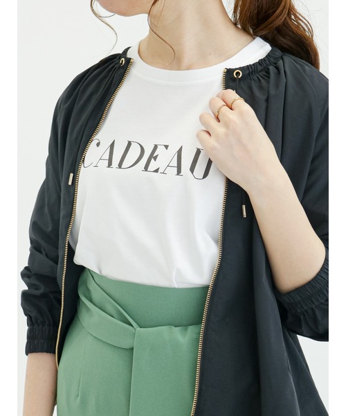 Te chichi（テチチ）の「ロゴプリントTシャツ（Tシャツ/カットソー・レディース・オフホワイト/ブルー/ブラック・ﾌﾘ-）」の2枚目の写真