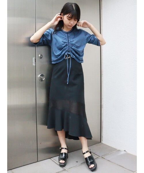 MURUA(ムルーア)の「ウェーブシアースカート(スカート・レディース・ブラック/その他1・FREE)」の7枚目の写真