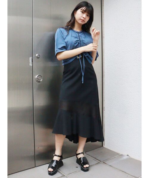 MURUA(ムルーア)の「ウェーブシアースカート(スカート・レディース・ブラック/その他1・FREE)」の8枚目の写真