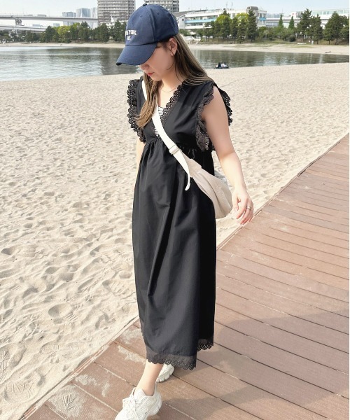 apres jour（アプレジュール）の「コットンレースジャンスカ【ZOZOTOWN限定アイテム】（ジャンパースカート・レディース・オフホワイト/ブラック・フリー/X-LARGE）」の11枚目の写真