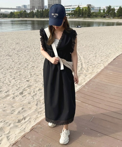 apres jour（アプレジュール）の「コットンレースジャンスカ【ZOZOTOWN限定アイテム】（ジャンパースカート・レディース・オフホワイト/ブラック・フリー/X-LARGE）」の14枚目の写真