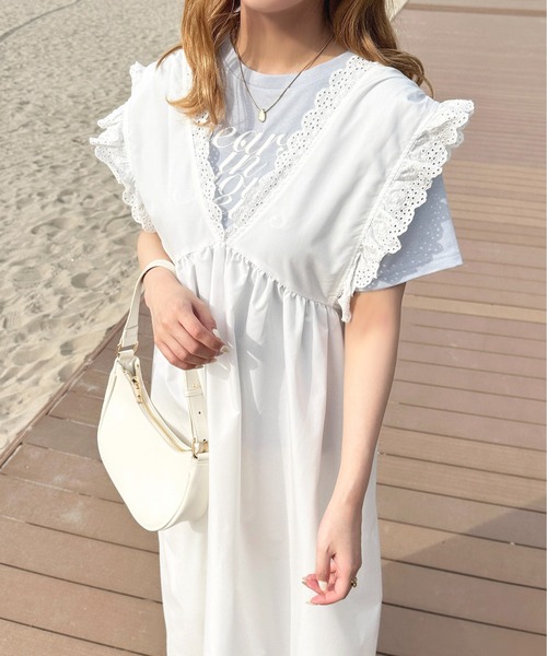 apres jour（アプレジュール）の「コットンレースジャンスカ【ZOZOTOWN限定アイテム】（ジャンパースカート・レディース・オフホワイト/ブラック・フリー/X-LARGE）」の5枚目の写真