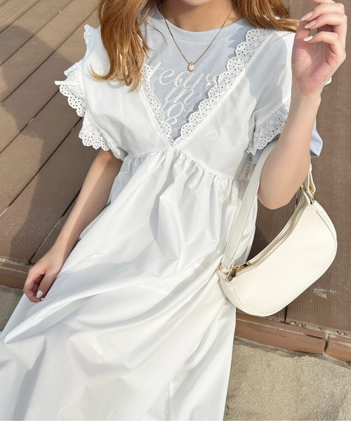 apres jour（アプレジュール）の「コットンレースジャンスカ【ZOZOTOWN限定アイテム】（ジャンパースカート・レディース・オフホワイト/ブラック・フリー/X-LARGE）」の4枚目の写真