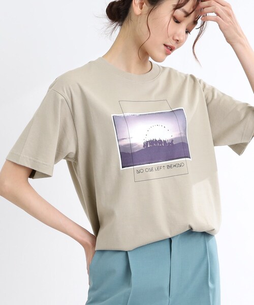 Reflect(リフレクト)の「【WORLD for the World/洗える】フォトプリントTシャツ(Tシャツ/カットソー・レディース・ライトベージュ・09)」の3枚目の写真