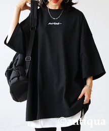 綿100%バスク生地刺繍ロゴTシャツ