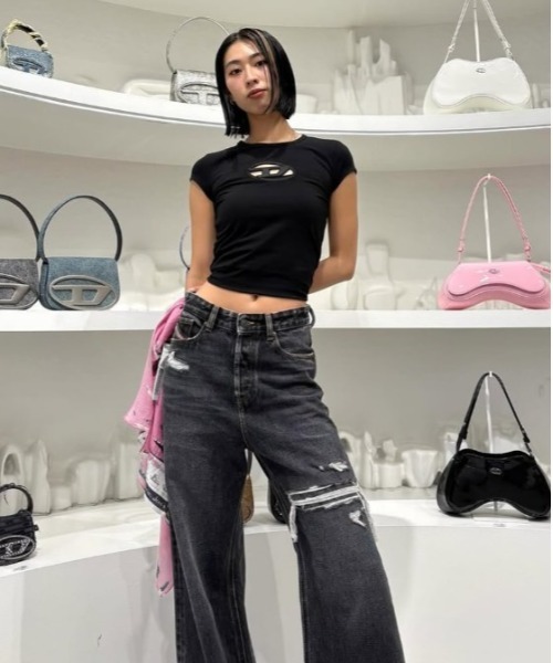 Diesel] [ディーゼル] レディース デニム ルーズフィット ブラック レディース デニム ルーズフィット ブラック（デニムパンツ