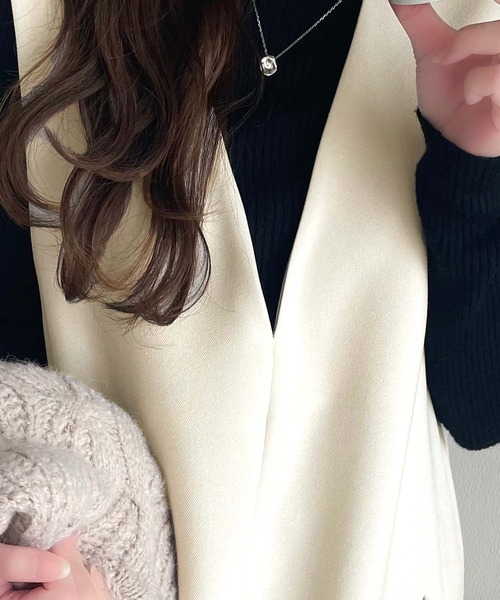 セール】1枚でサマになる！上品リラクシーstyle。ポケット付 Vネック