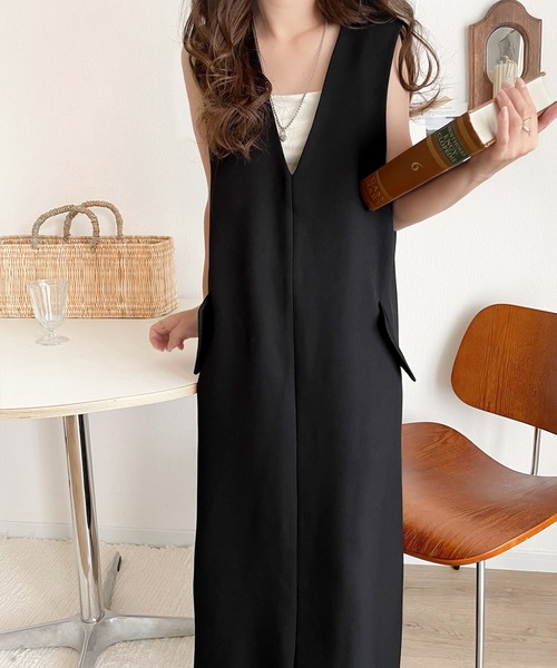 ELBORN ブラック ワンピース Vネック ELBORN ブラック ワンピース Vネック 楽天市場】【 クラシカル