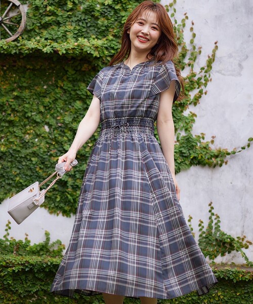 ANY SIS（エニィスィス）の「【洗える】シアーチェック ワンピース