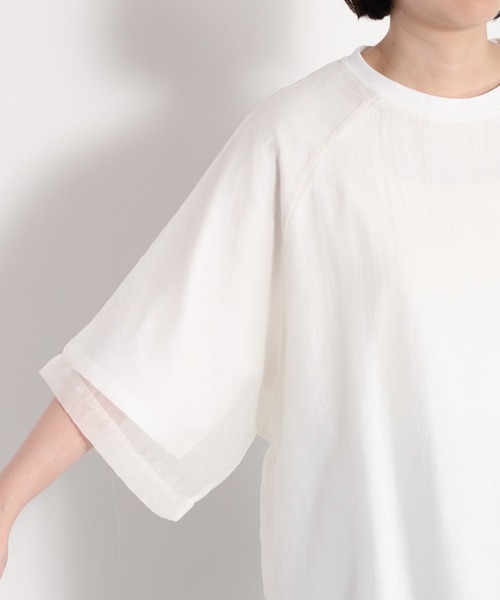 cepo(セポ)の「オーガンジーレイヤードTee(Tシャツ/カットソー・レディース・オフホワイト/ピンク・FREE)」の12枚目の写真