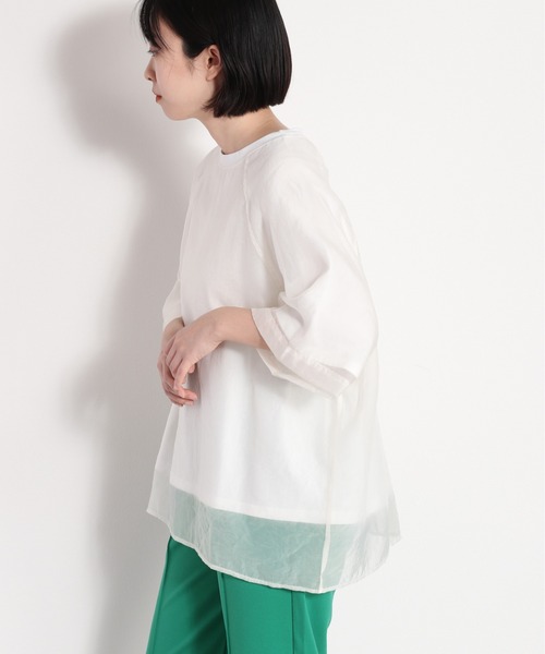 cepo(セポ)の「オーガンジーレイヤードTee(Tシャツ/カットソー・レディース・オフホワイト/ピンク・FREE)」の6枚目の写真