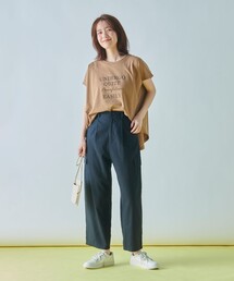 【ウエストゴム】清涼リネンカーゴパンツ