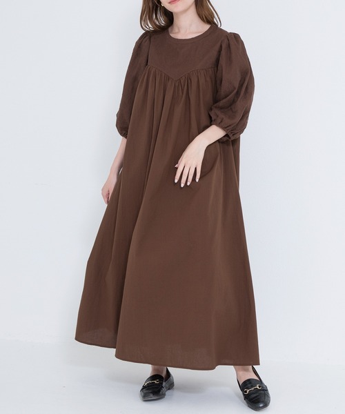 LAVEANGE（ラビアンジェ）の「レース切替ブロードワンピース