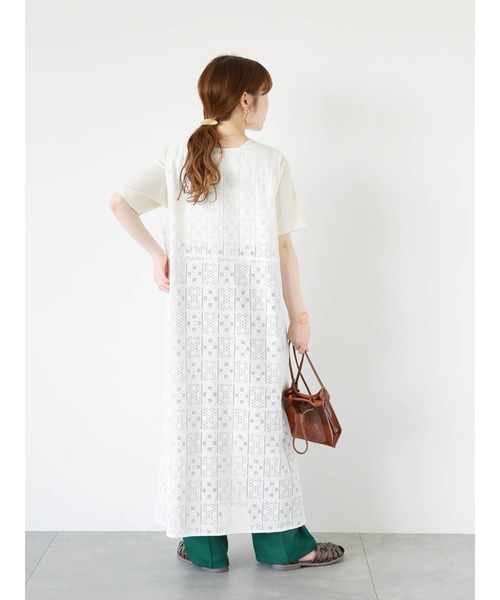 ehka sopo(エヘカソポ)の「レースノースリーブワンピース(ワンピース・レディース・キナリ/オフホワイト・F)」の8枚目の写真