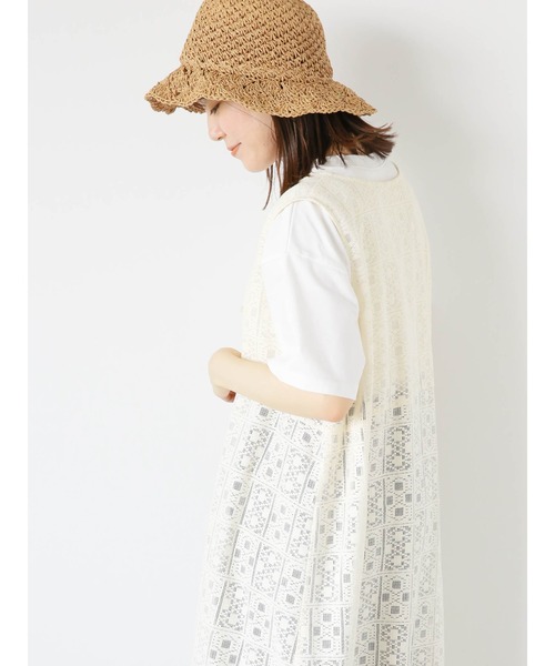 ehka sopo(エヘカソポ)の「レースノースリーブワンピース(ワンピース・レディース・キナリ/オフホワイト・F)」の17枚目の写真