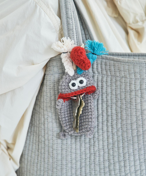 macaroni edge/マカロニエッジ〉毛糸のマスコット キーケース（キー