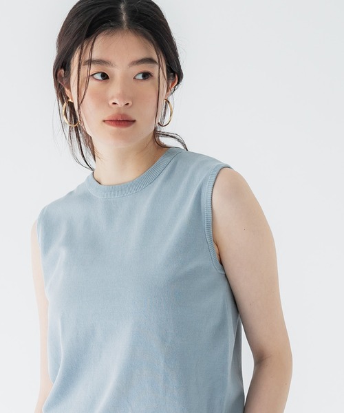 coca（coca）（コカ）の「ベーシックニットタンクトップ（タンクトップ・レディース・ライトベージュ/ブルー/ブラウン/ブラック・S/M/L）」の11枚目の写真