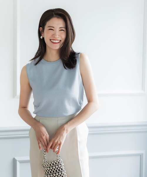 coca（coca）（コカ）の「ベーシックニットタンクトップ（タンクトップ・レディース・ライトベージュ/ブルー/ブラウン/ブラック・S/M/L）」の16枚目の写真