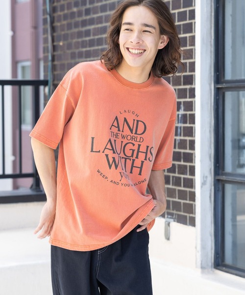 PBLIM(ページボーイリム)の「PBLIM/ユーズドテイストロゴT(Tシャツ/カットソー・レディース・オレンジ/オフホワイト/ブラック・MEDIUM/LARGE)」の9枚目の写真