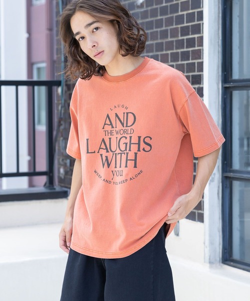 PBLIM(ページボーイリム)の「PBLIM/ユーズドテイストロゴT(Tシャツ/カットソー・レディース・オレンジ/オフホワイト/ブラック・MEDIUM/LARGE)」の13枚目の写真