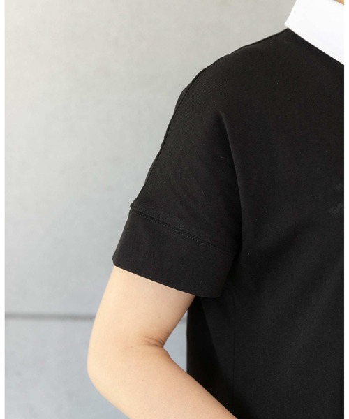 PREFERIR（プレフェリール）の「白襟 シャツ カットソー ロングワンピース（シャツワンピース・レディース・チャコールグレー/ブラック/ネイビー・MEDIUM/LARGE）」の12枚目の写真