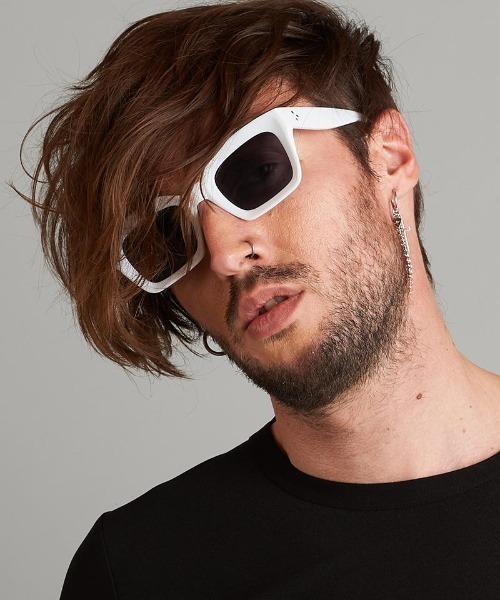 NO ID.（ノーアイディ）の「mko11322-ﾎﾟﾘｺﾞﾝｶｯﾄｻﾝｸﾞﾗｽｱｲｳｪｱ（サングラス・メンズ・ホワイト/ブラック・ONE SIZE）」の16枚目の写真