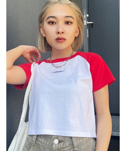 EMODA（エモダ）の「ラグランロゴTシャツ（Tシャツ/カットソー・レディース・レッド/パープル/ブラック・FREE）」の19枚目の写真