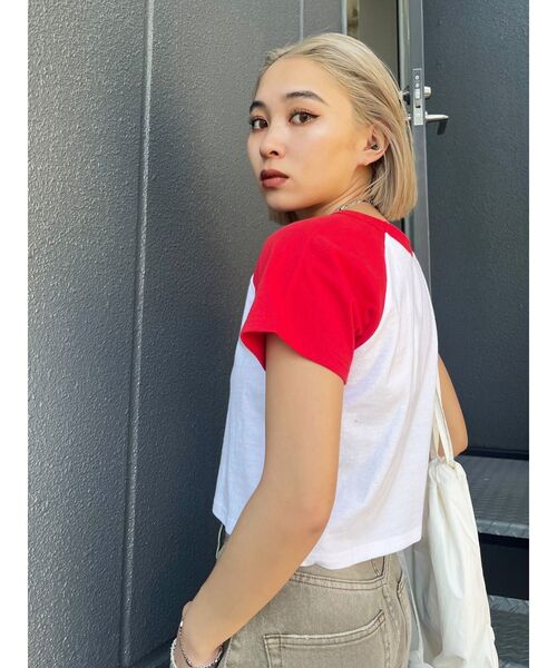 EMODA（エモダ）の「ラグランロゴTシャツ（Tシャツ/カットソー・レディース・レッド/パープル/ブラック・FREE）」の20枚目の写真