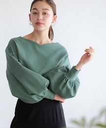 mysty woman | ハートネックダンボールプルオーバー968222(Tシャツ/カットソー)