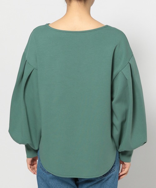 mysty woman（ミスティウーマン）の「ハートネックダンボールプルオーバー968222（Tシャツ/カットソー・レディース・ブラック/ベージュ/グリーン・FREE）」の9枚目の写真