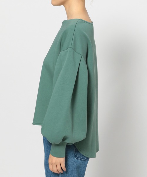 mysty woman（ミスティウーマン）の「ハートネックダンボールプルオーバー968222（Tシャツ/カットソー・レディース・ブラック/ベージュ/グリーン・FREE）」の8枚目の写真