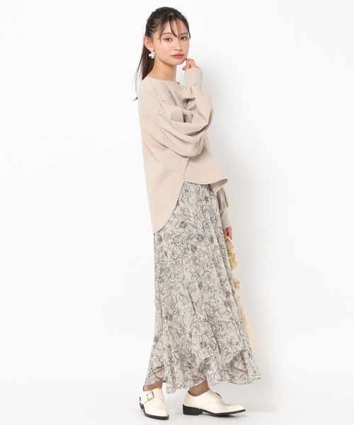 mysty woman（ミスティウーマン）の「ハートネックダンボールプルオーバー968222（Tシャツ/カットソー・レディース・ブラック/ベージュ/グリーン・FREE）」の5枚目の写真