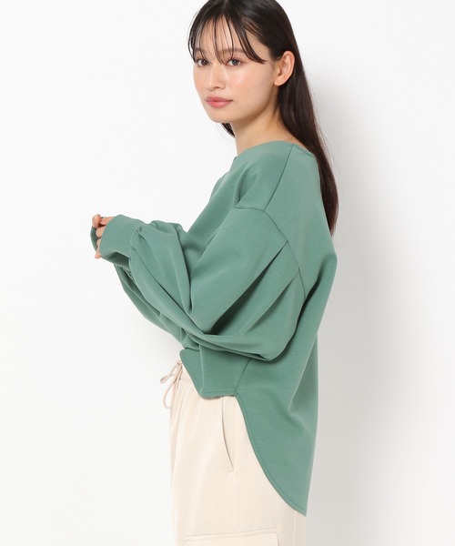 mysty woman（ミスティウーマン）の「ハートネックダンボールプルオーバー968222（Tシャツ/カットソー・レディース・ブラック/ベージュ/グリーン・FREE）」の18枚目の写真