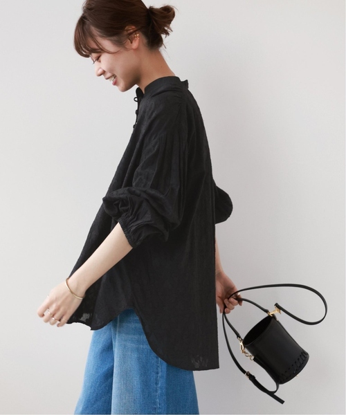 JOURNAL STANDARD relume(ジャーナルスタンダード レリューム)の「《追加4》コットンジャガードギャザーブラウス(シャツ/ブラウス・レディース・ホワイト/ブラック・FREE)」の19枚目の写真