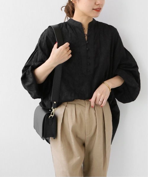 JOURNAL STANDARD relume(ジャーナルスタンダード レリューム)の「《追加4》コットンジャガードギャザーブラウス(シャツ/ブラウス・レディース・ホワイト/ブラック・FREE)」の20枚目の写真