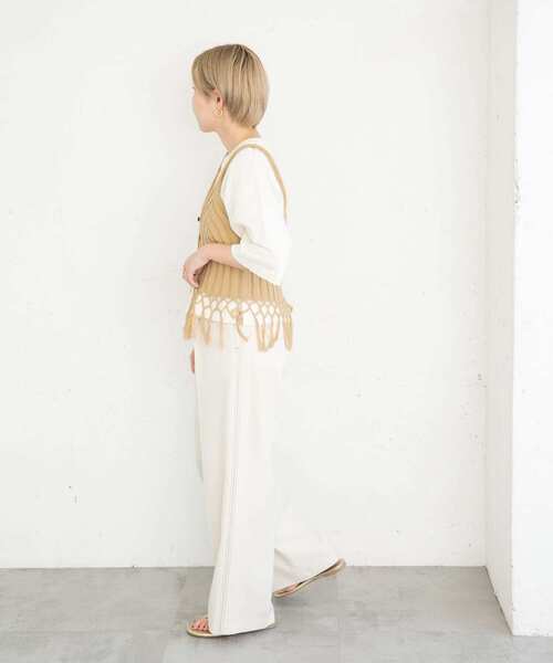 KBF（ケイビーエフ）の「フリンジニットビスチェ（その他トップス・レディース・ブルー系その他/ベージュ/ネイビー・ONE）」の14枚目の写真