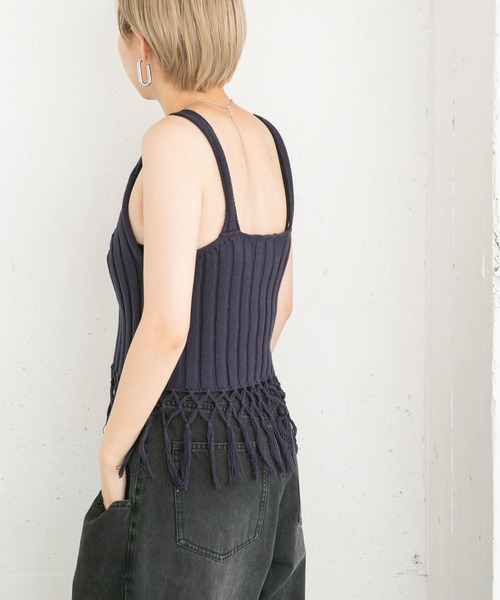 KBF（ケイビーエフ）の「フリンジニットビスチェ（その他トップス・レディース・ブルー系その他/ベージュ/ネイビー・ONE）」の19枚目の写真