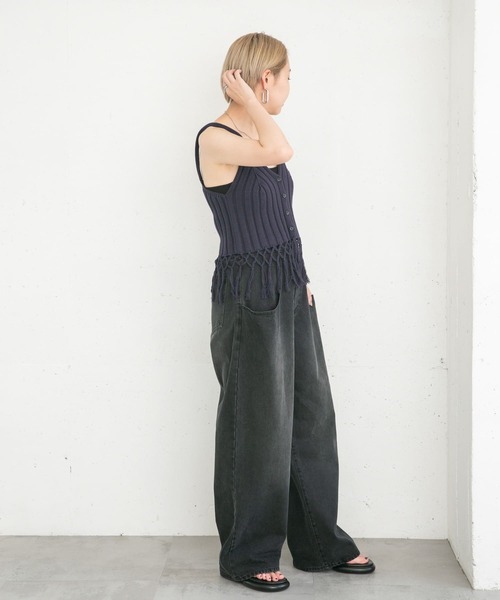 KBF（ケイビーエフ）の「フリンジニットビスチェ（その他トップス・レディース・ブルー系その他/ベージュ/ネイビー・ONE）」の15枚目の写真