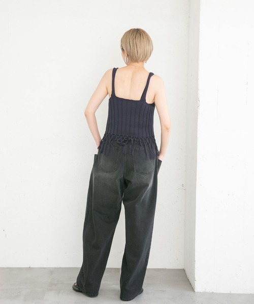 KBF（ケイビーエフ）の「フリンジニットビスチェ（その他トップス・レディース・ブルー系その他/ベージュ/ネイビー・ONE）」の6枚目の写真