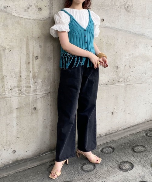 KBF（ケイビーエフ）の「フリンジニットビスチェ（その他トップス・レディース・ブルー系その他/ベージュ/ネイビー・ONE）」の12枚目の写真