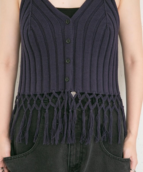 KBF（ケイビーエフ）の「フリンジニットビスチェ（その他トップス・レディース・ブルー系その他/ベージュ/ネイビー・ONE）」の17枚目の写真