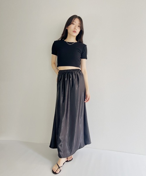 ISOOK(アイスー)の「【ZOZOTOWN限定】back open cropped tops / バックオープンクロップドトップス(Tシャツ/カットソー・レディース・ブラック/ホワイト・FREE)」の21枚目の写真