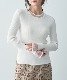 YECCA VECCA | MIXシアーリブニット(ニット/セーター)