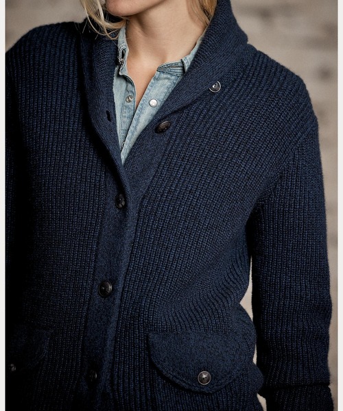 RRL カシミヤ 100% ショールカラー カーディガン ニット セーター S カシミヤ ショール カラー カーディガン（ニット/セーター