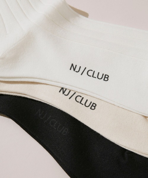 NANO universe（ナノユニバース）の「「NJ/CLUB」HOMESTOCKワイドリブソックス（ソックス/靴下・メンズ・ブラック/アイボリー/ホワイト・FREE）」の6枚目の写真