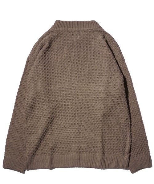 ADPOSION（アドポーション）の「【Revo.】ワッフル編みモックネックニット（ニット/セーター・メンズ・ブラック/オレンジ/グレー/マスタード/グリーン・MEDIUM/LARGE）」の10枚目の写真