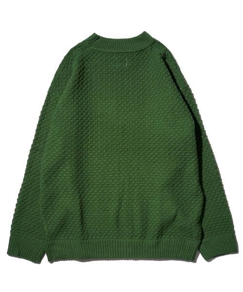 ADPOSION（アドポーション）の「【Revo.】ワッフル編みモックネックニット（ニット/セーター・メンズ・ブラック/オレンジ/グレー/マスタード/グリーン・MEDIUM/LARGE）」の12枚目の写真